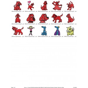 Package Clifford the Big Red Dog Embroidery Designs